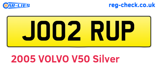 JO02RUP are the vehicle registration plates.