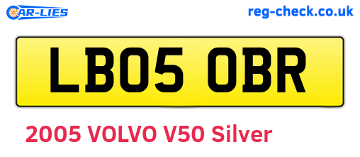 LB05OBR are the vehicle registration plates.