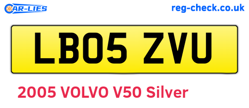 LB05ZVU are the vehicle registration plates.
