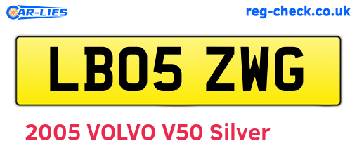 LB05ZWG are the vehicle registration plates.