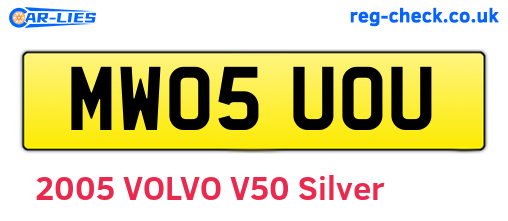 MW05UOU are the vehicle registration plates.