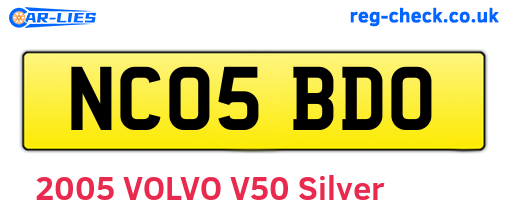 NC05BDO are the vehicle registration plates.
