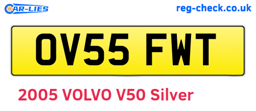OV55FWT are the vehicle registration plates.