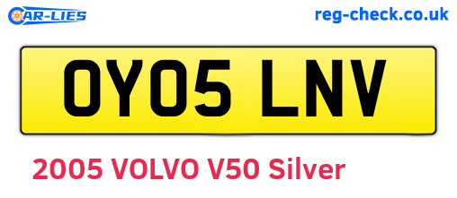 OY05LNV are the vehicle registration plates.