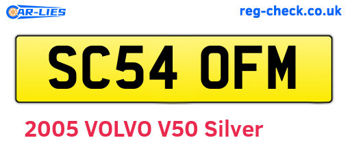 SC54OFM are the vehicle registration plates.