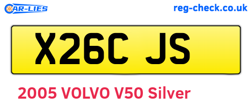 X26CJS are the vehicle registration plates.