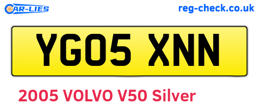 YG05XNN are the vehicle registration plates.