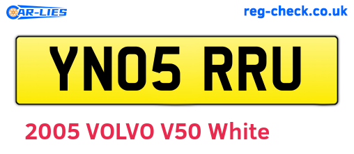 YN05RRU are the vehicle registration plates.