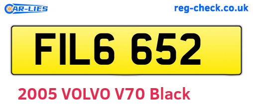 FIL6652 are the vehicle registration plates.