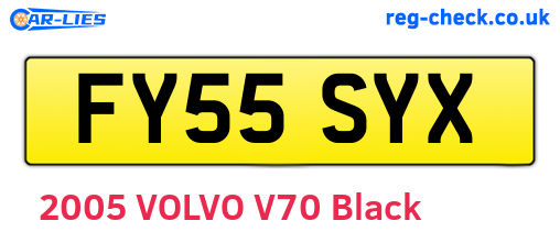 FY55SYX are the vehicle registration plates.