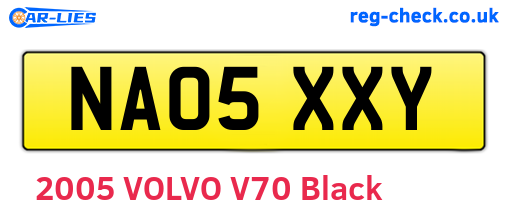 NA05XXY are the vehicle registration plates.