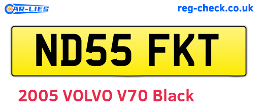 ND55FKT are the vehicle registration plates.