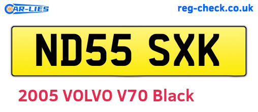 ND55SXK are the vehicle registration plates.