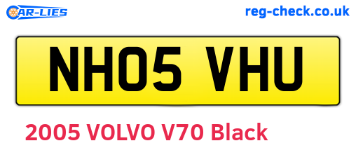 NH05VHU are the vehicle registration plates.