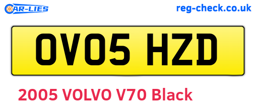 OV05HZD are the vehicle registration plates.