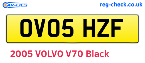 OV05HZF are the vehicle registration plates.
