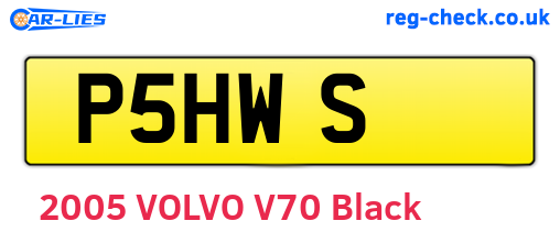 P5HWS are the vehicle registration plates.