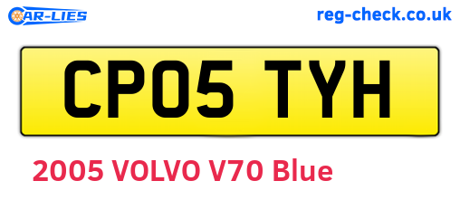 CP05TYH are the vehicle registration plates.