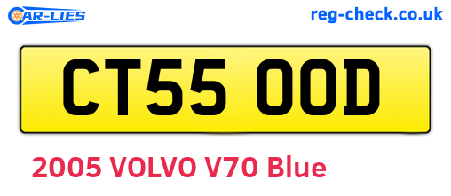CT55OOD are the vehicle registration plates.