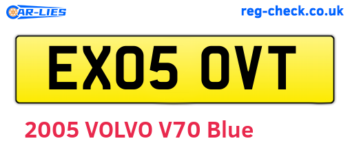 EX05OVT are the vehicle registration plates.