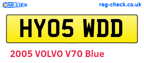 HY05WDD are the vehicle registration plates.