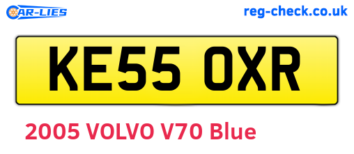 KE55OXR are the vehicle registration plates.