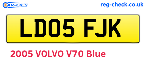 LD05FJK are the vehicle registration plates.