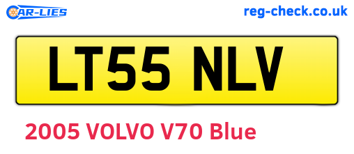 LT55NLV are the vehicle registration plates.