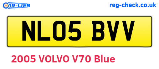 NL05BVV are the vehicle registration plates.