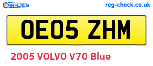 OE05ZHM are the vehicle registration plates.