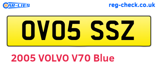 OV05SSZ are the vehicle registration plates.