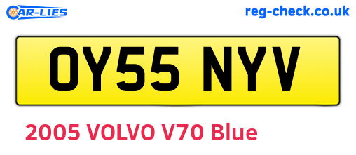 OY55NYV are the vehicle registration plates.