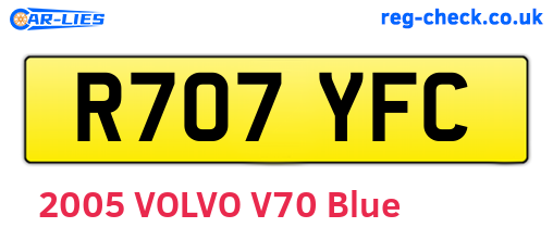 R707YFC are the vehicle registration plates.