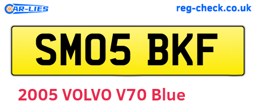 SM05BKF are the vehicle registration plates.