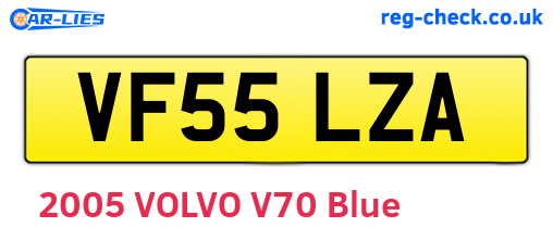 VF55LZA are the vehicle registration plates.