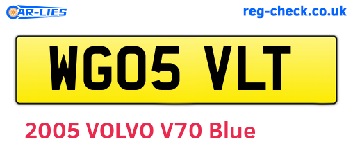 WG05VLT are the vehicle registration plates.