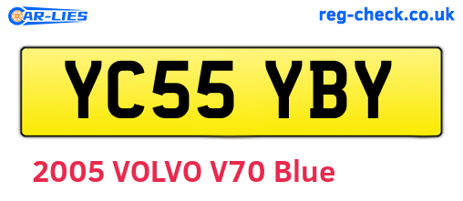 YC55YBY are the vehicle registration plates.