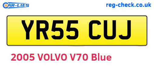 YR55CUJ are the vehicle registration plates.
