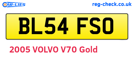BL54FSO are the vehicle registration plates.