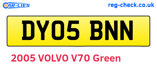 DY05BNN are the vehicle registration plates.