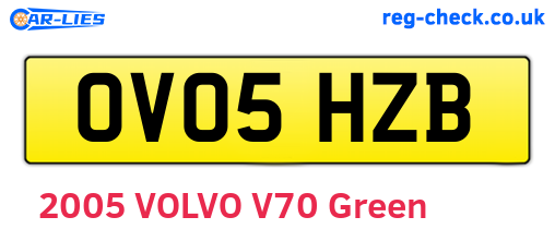 OV05HZB are the vehicle registration plates.