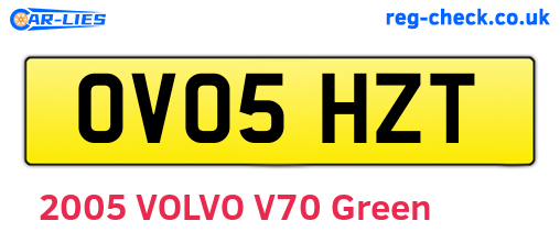 OV05HZT are the vehicle registration plates.