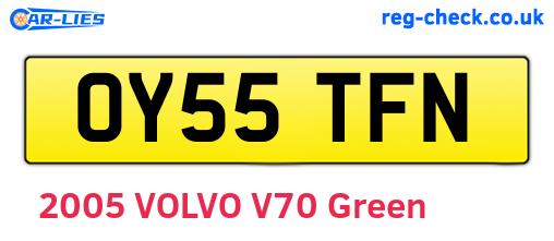 OY55TFN are the vehicle registration plates.