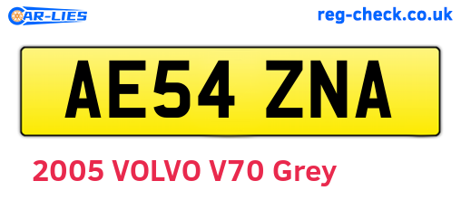 AE54ZNA are the vehicle registration plates.