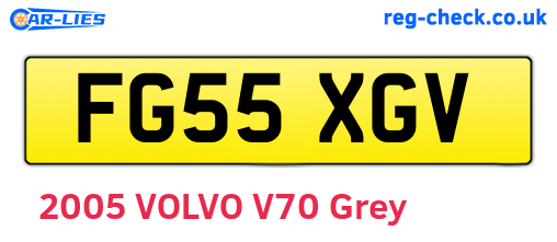 FG55XGV are the vehicle registration plates.