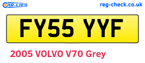 FY55YYF are the vehicle registration plates.