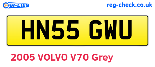 HN55GWU are the vehicle registration plates.