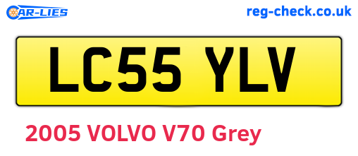 LC55YLV are the vehicle registration plates.