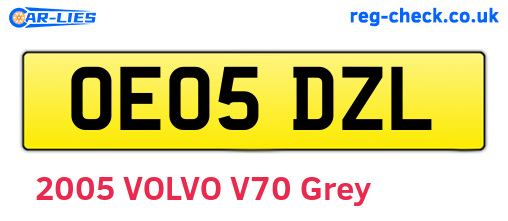 OE05DZL are the vehicle registration plates.