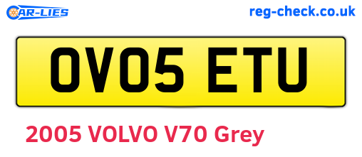 OV05ETU are the vehicle registration plates.